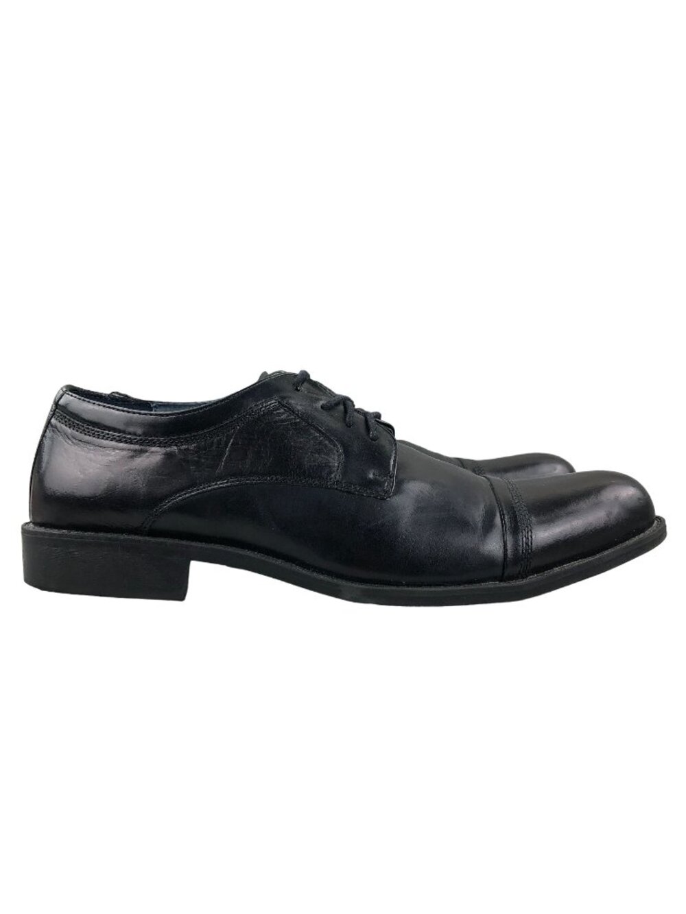 Steve Madden Men's Size 10.5M Minted Black Leather Lace-Up Oxfords Dress Shoes